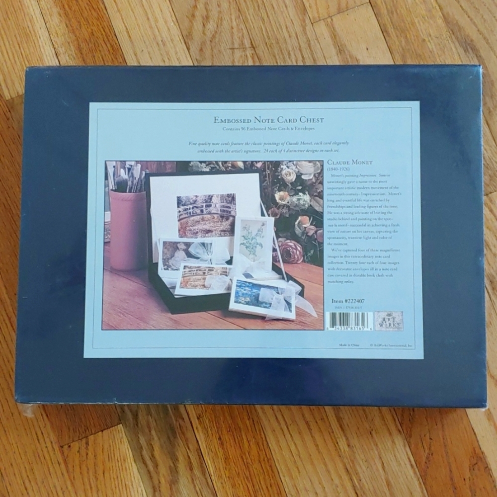 Embossed Note Card Chest - Claude Monet - Picture 6 of 6